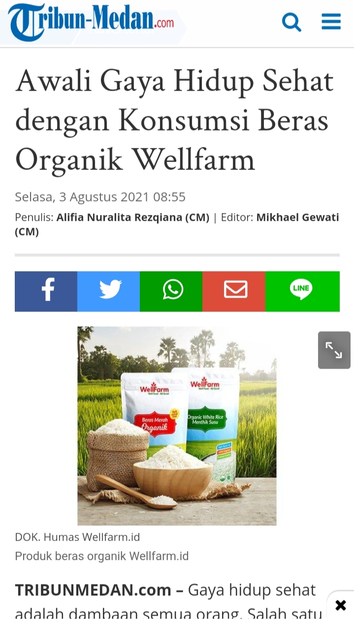 berita wellfarm beras organik
